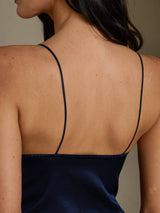 [Dark Blue] SilkSilky-UK Spaghetti Strap V Neck Camisole 005