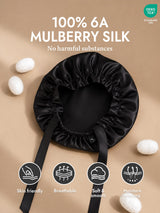 [Black] SilkSilky-UK Sleep Cap 002