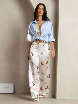 [White Butterfly] SilkSilky-UK 19Momme Silk Womens Pants 006