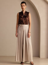 [Tan] SilkSilky-UK Women's Pants 005