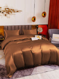 SilkSilky UK 19Momme Pure Silk Bedding Set Coffee 001