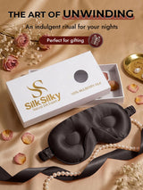 [Dark Gray] SilkSilky-UK 22Momme Sleep Mask 009
