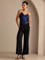 [Dark Blue] SilkSilky-UK Spaghetti Strap V Neck Camisole 006