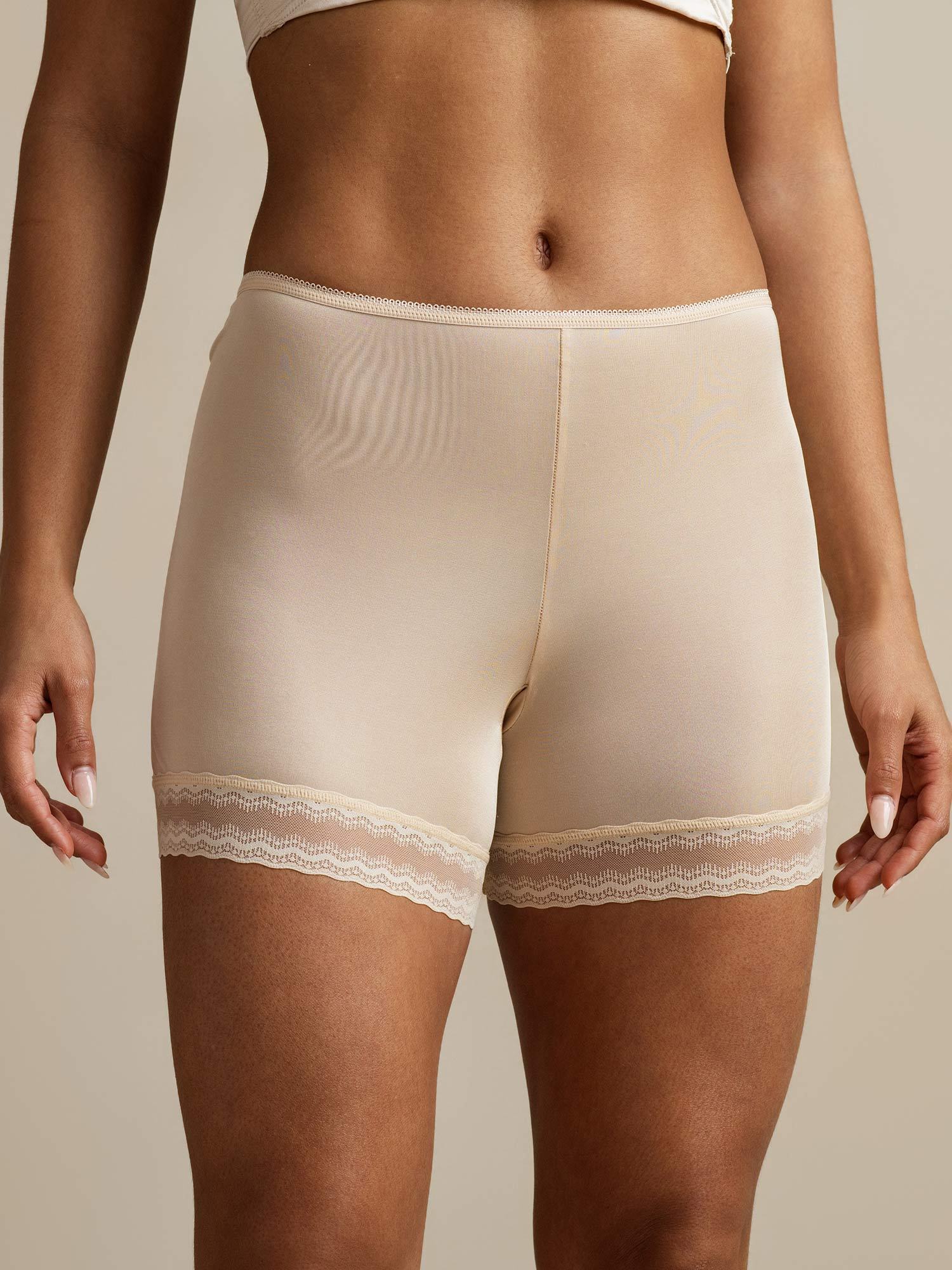 [Beige] SilkSilky-UK Pure Silk Panty 007,