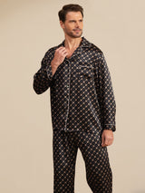 [Black Chain] SilkSilky-UK 19Momme Long Sleeve Notch Collar Men's Pyjamas 002