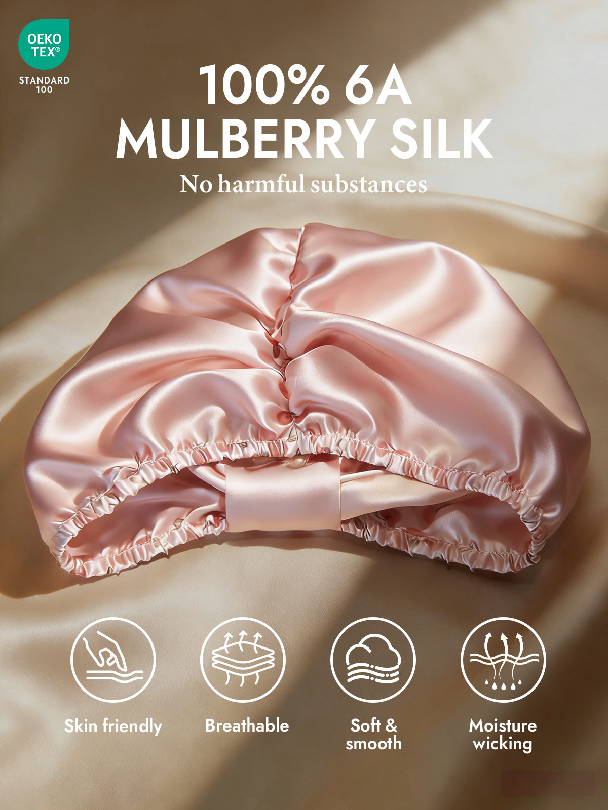[Pink] SilkSilky-UK Sleep Cap 002