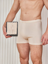 [Beige] SilkSilky-UK 100% Silk Jersey Men's Underwear 001