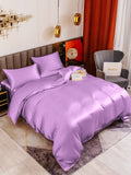 SilkSilky UK 19Momme Pure Silk Bedding Set Lavender 001