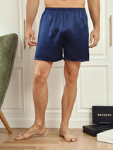 [Dark Blue] SilkSilky-UK Men's Sleep Shorts 003