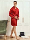 SilkSilky-UK-Pure-Silk-3/4-Sleeve-Mens-Robe-Wine-004