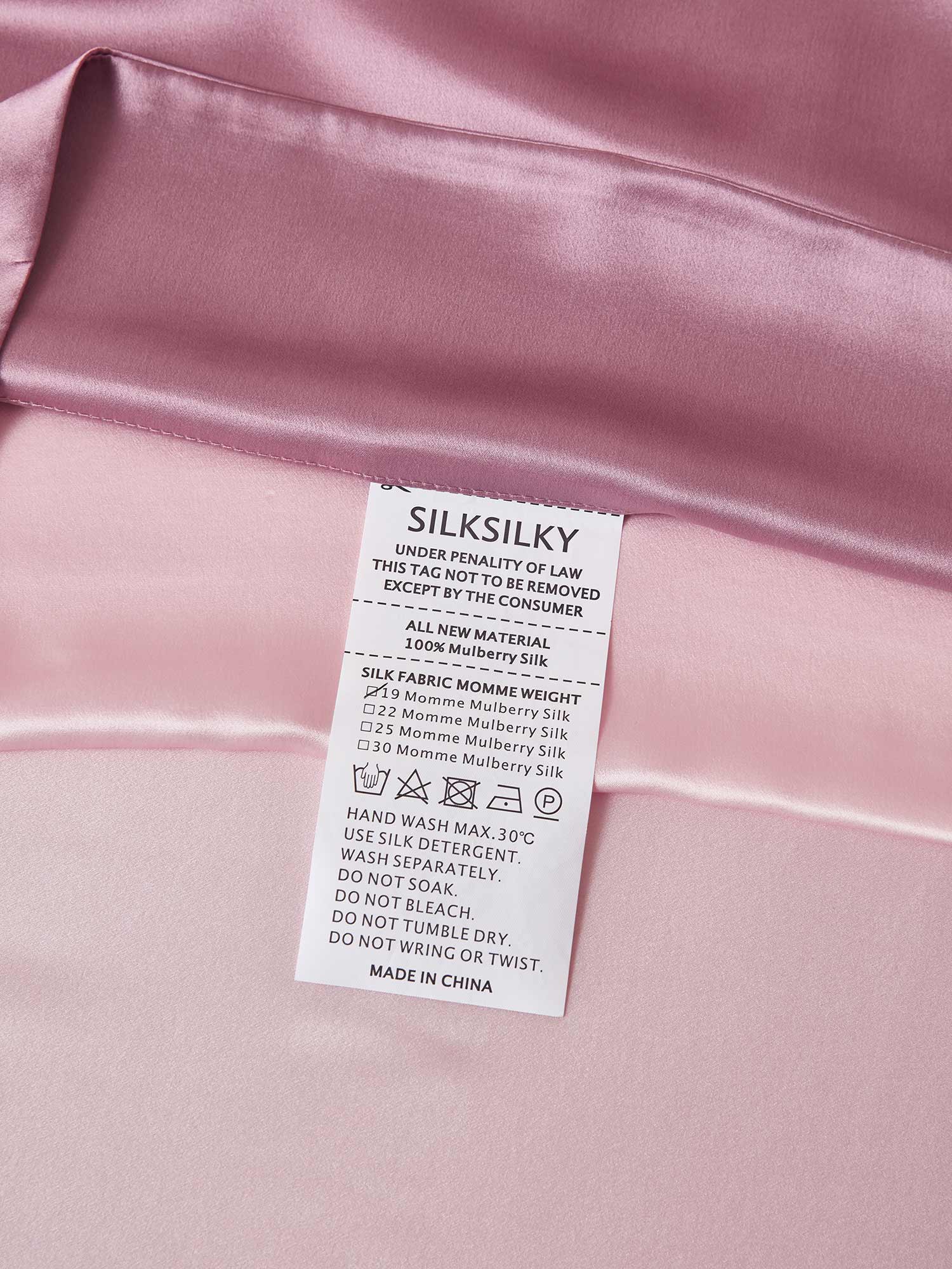 [PaleMauve+LightPink] SilkSilky-UK 19Momme Pure Silk Bedding Set 006,