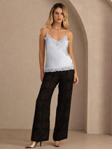 [Grayish Blue] SilkSilky-UK Spaghetti Strap V Neck Camisole 006