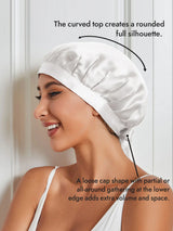 [White] SilkSilky-UK Sleep Cap 003