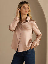 [Tuscany] SilkSilky-UK Long Sleeve Lapel Collar Women's Shirt 002