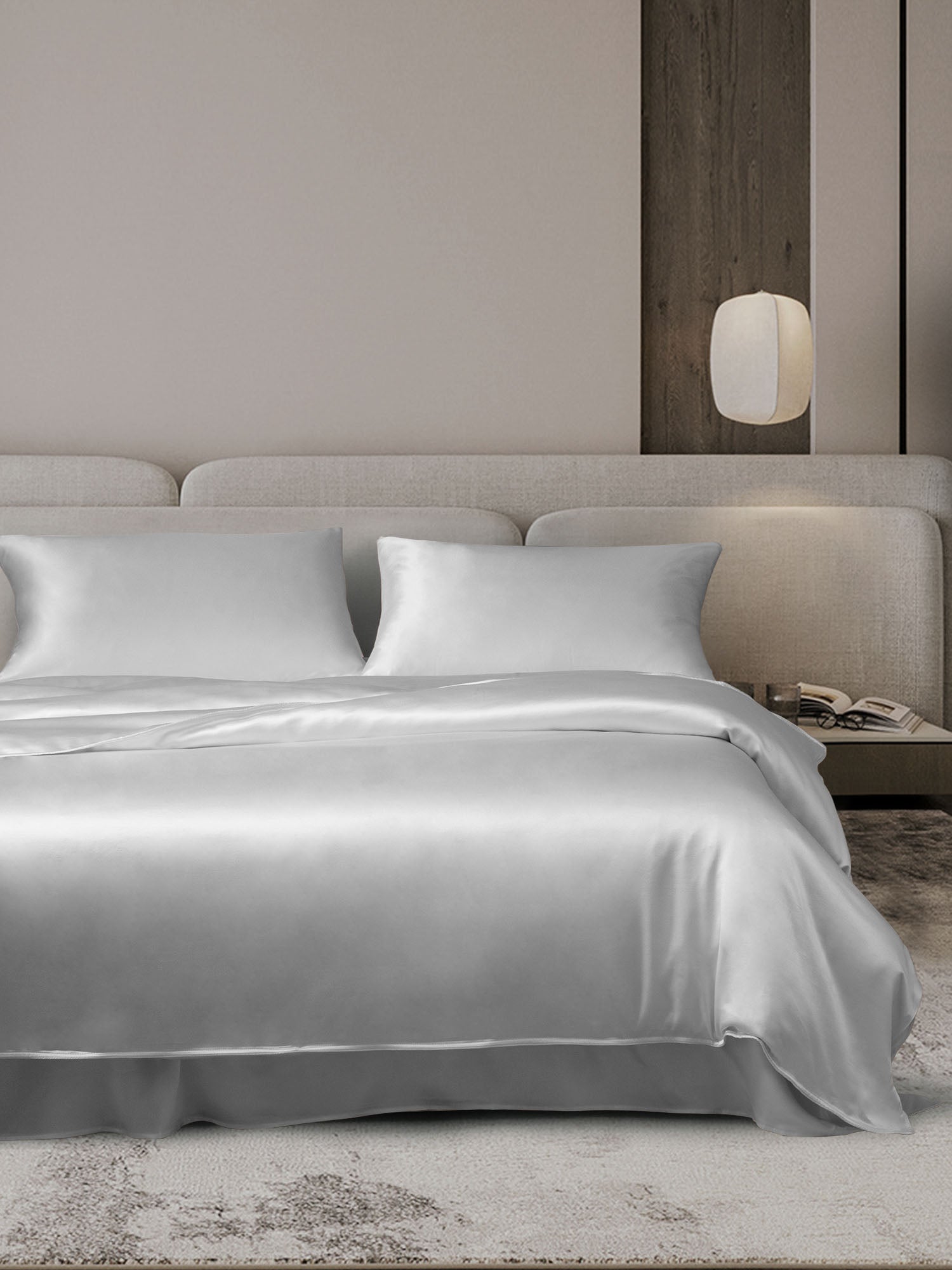 [Silver] SilkSilky-UK 19Momme Bed Linen Set 001