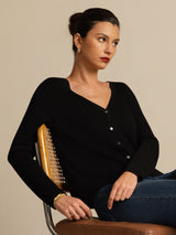 [Black] SilkSilky-UK Long Sleeve Women's Cardigan 004