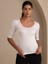 [White] SilkSilky-UK Half Sleeve Women's T-Shirt 006