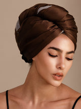 [Coffee] SilkSilky-UK Hair Towel Wrap 003