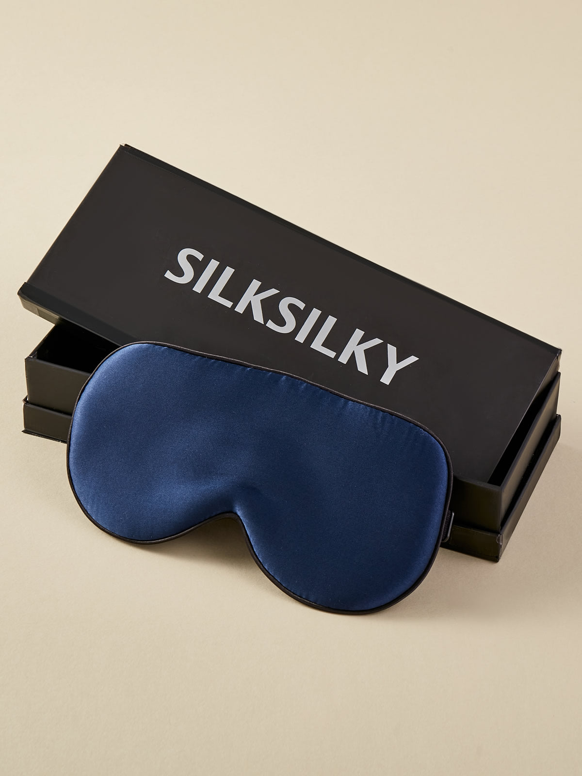 SilkSilky UK 19Momme Pure Silk Eye Mask DarkBlue 001