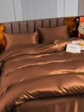 SilkSilky UK 22Momme Pure Silk Bedding Set Coffee 003