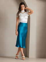 [Teal] SilkSilky-UK Skirt 005