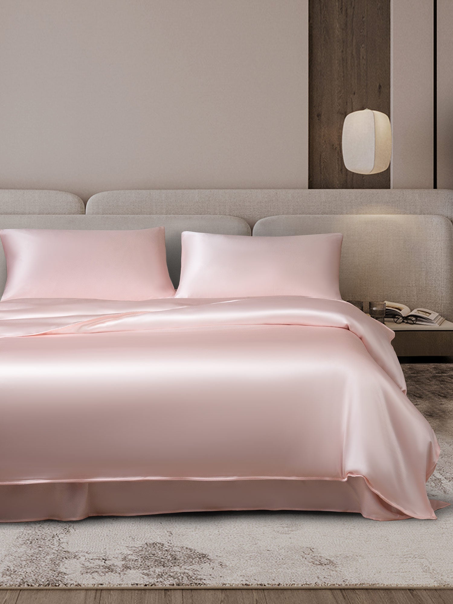 [Pink] SilkSilky-UK 19Momme Bed Linen Set 001