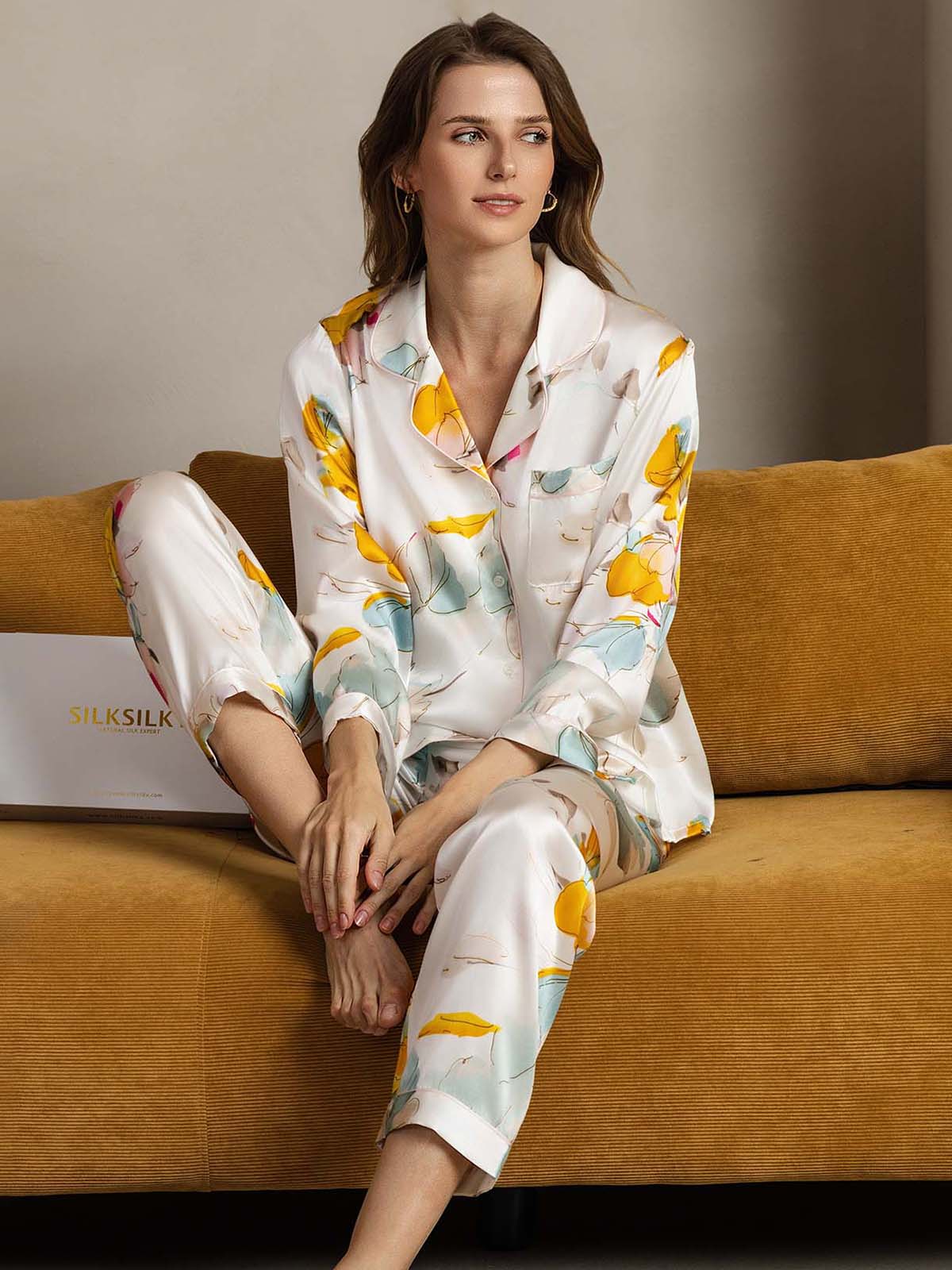 [Orchid Ink] SilkSilky-UK Pure Silk Womens Pajamas 003