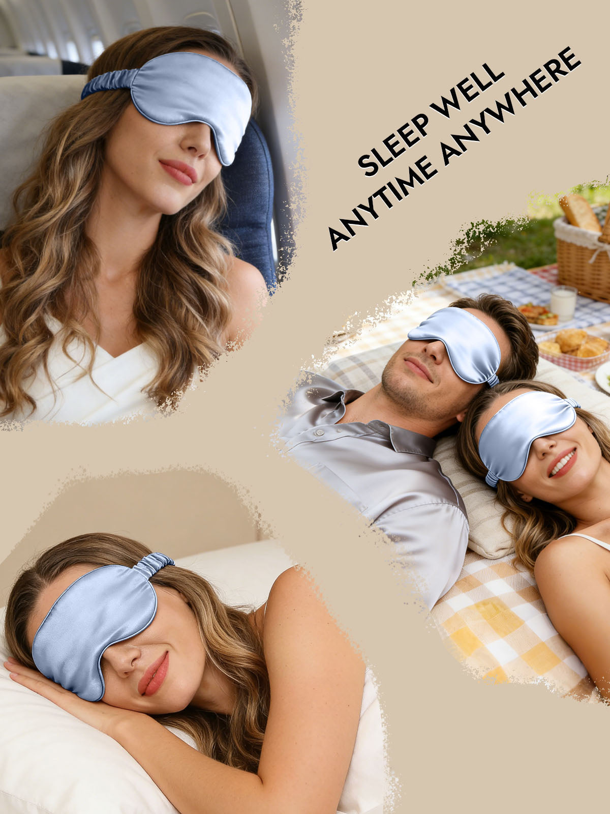 [Light Blue] SilkSilky-UK Sleep Mask 007