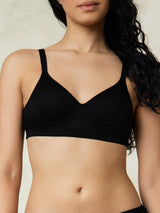 [Black] SilkSilky-UK Silk Jersey Bra 001