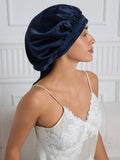 SilkSilky-UK Pure Silk Sleep Cap DarkBlue 004