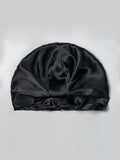 SilkSilky-UK Pure Silk Sleep Cap Black 005