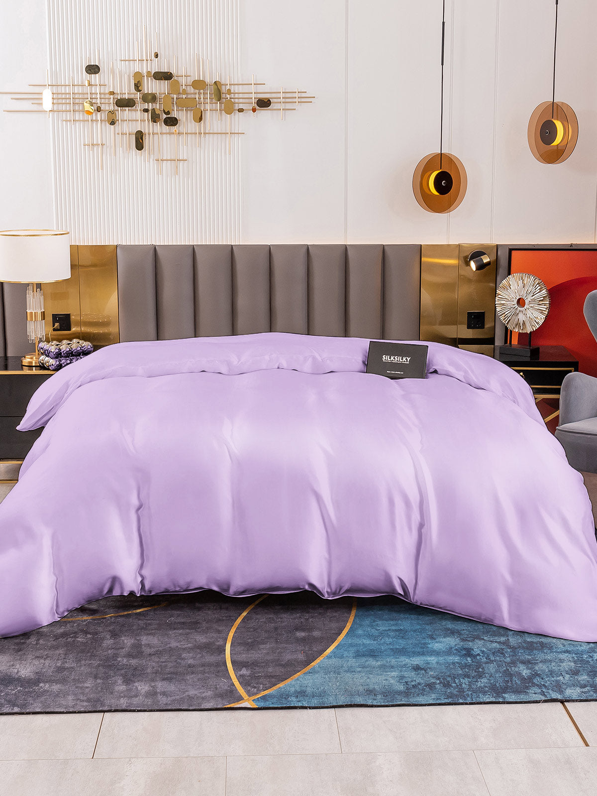 [Lavender] SilkSilky-UK 19Momme Pure Silk Duvet Cover 002