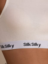 [White] SilkSilky-UK Sleeveless Crew Neck Camisole 006