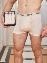 [Beige] SilkSilky-UK 100% Silk Jersey Men's Underwear 001