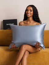 [Grayish Blue] SilkSilky-UK 22Momme Pure Silk Pillowcase 001
