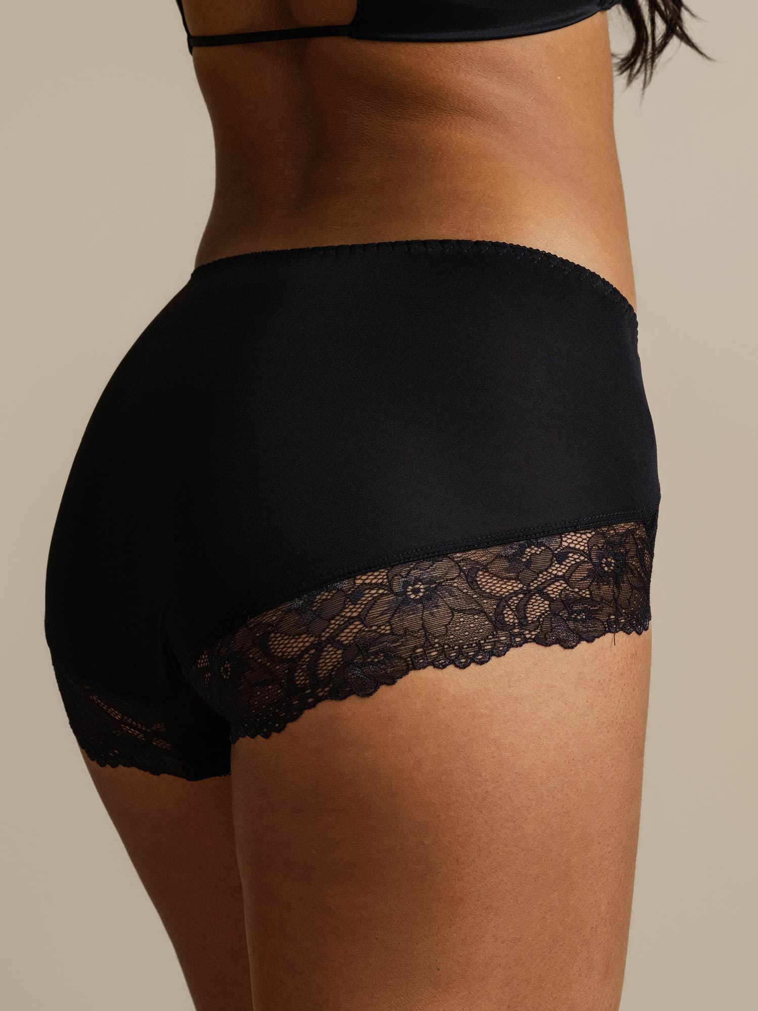 [Black] SilkSilky-UK Pure Silk Panty 008,