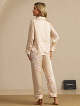 [Champagne] SilkSilky-UK Long Sleeve Lapel Collar Women's Pyjamas 002