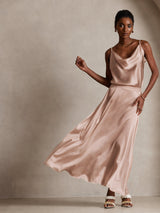 [Tuscany] SilkSilky-UK Spaghetti Strap Cowl Neck Camisole 008