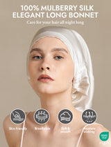 [White] SilkSilky-UK Sleep Cap 002