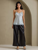 [Grayish Blue] SilkSilky-UK Spaghetti Strap V Neck Camisole 006