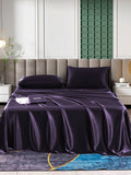 SilkSilky UK 25Momme Pure Silk Bedding Set DeepPurple 002