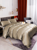 SilkSilky UK 19Momme Pure Silk Bedding Set Khaki 004