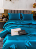 SilkSilky UK 19Momme Pure Silk Bedding Set Teal 004