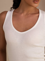 [White] SilkSilky-UK Sleeveless Deep V Neck Camisole 005
