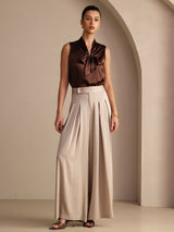 [Tan] SilkSilky-UK Women's Pants 006