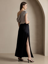 [Black] SilkSilky-UK 19Momme Silk Split Women's Pants 002