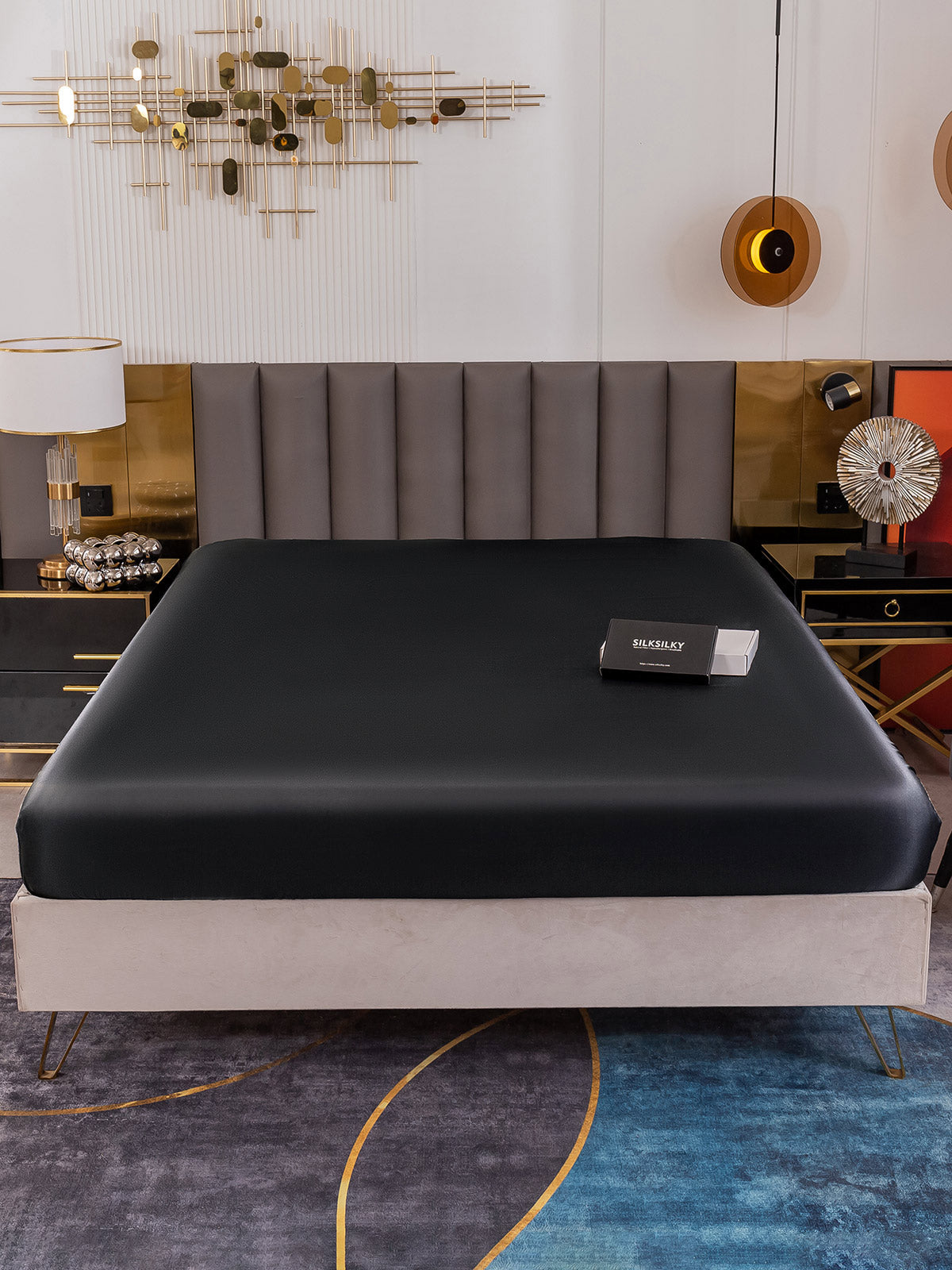 [Black] SilkSilky-UK 19Momme Sheet 002