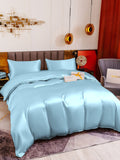 SilkSilky UK 19Momme Pure Silk Bedding Set LightBlue 004