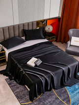 [Black] SilkSilky-UK 22Momme Bed Linen Set 002