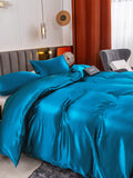 SilkSilky UK 19Momme Pure Silk Bedding Set Teal 005